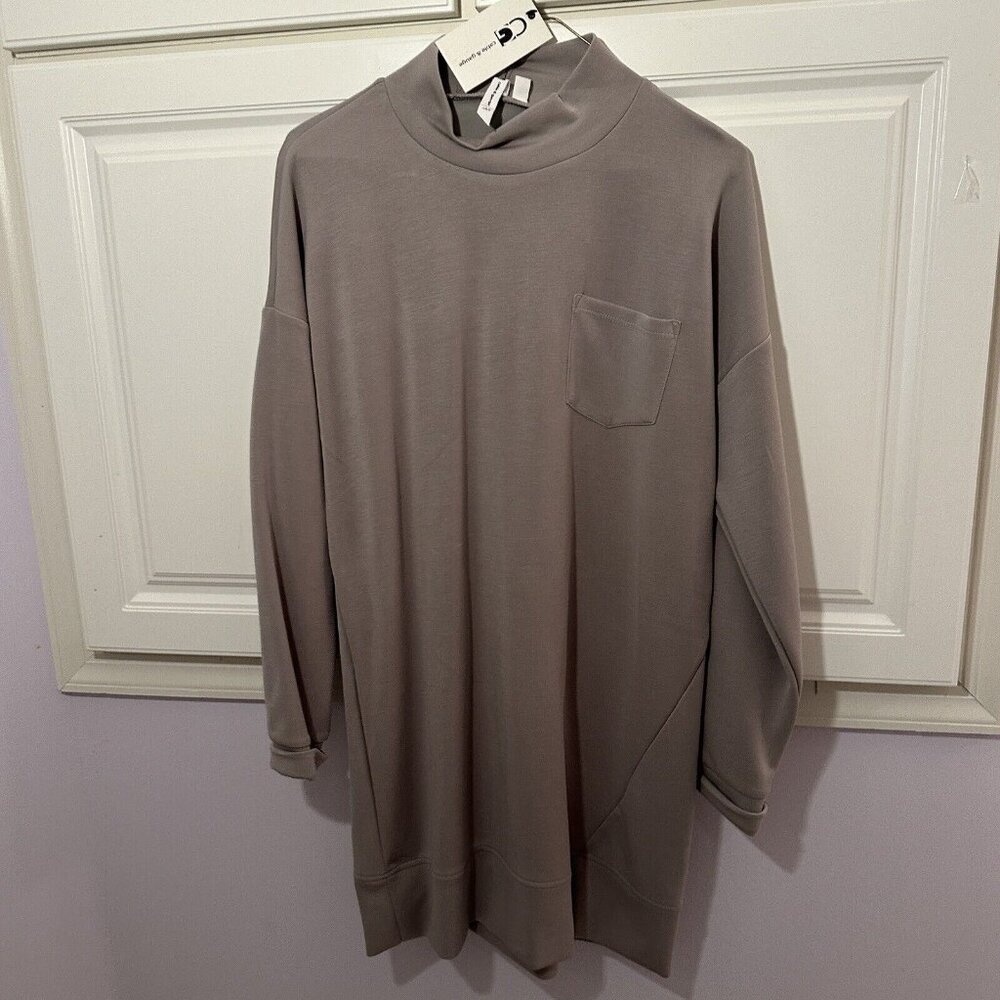 cable & gauge Tshirt‎ Dress In Grey Size L